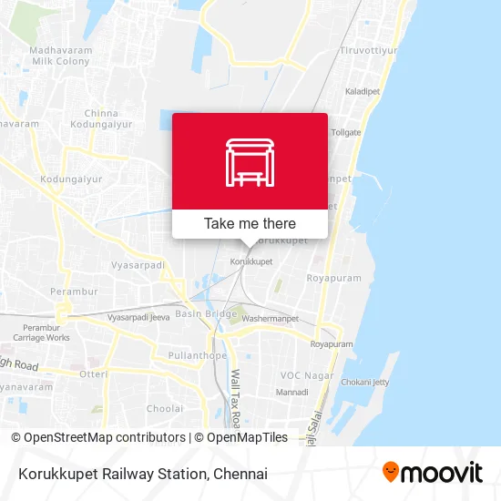 Korukkupet Railway Station map
