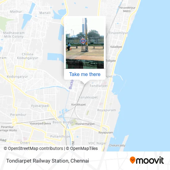 Tondiarpet Railway Station map