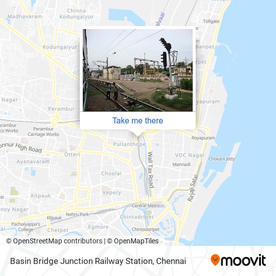 Basin Bridge Junction Railway Station map