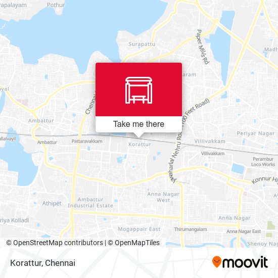 Korattur map