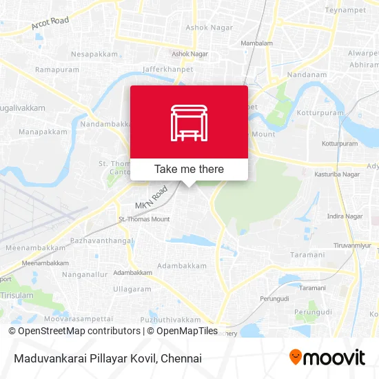 Maduvankarai Pillayar Kovil map