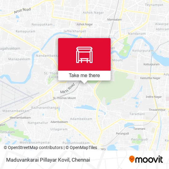 Maduvankarai Pillayar Kovil map
