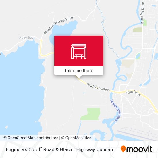Engineers Cutoff Road & Glacier Highway map