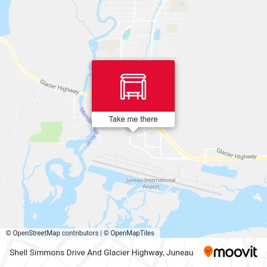 Shell Simmons Drive And Glacier Highway map