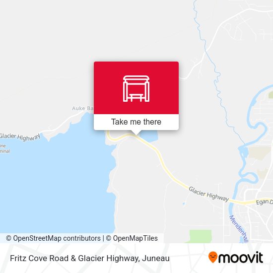 Fritz Cove Road & Glacier Highway map