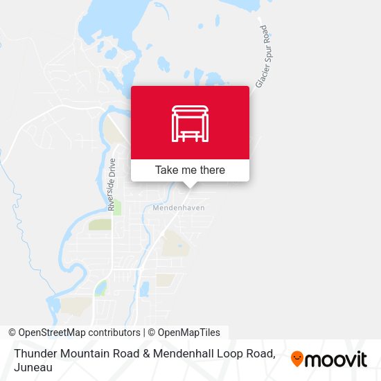 Thunder Mountain Road & Mendenhall Loop Road map