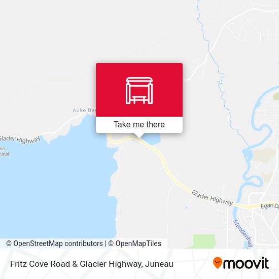 Fritz Cove Road & Glacier Highway map