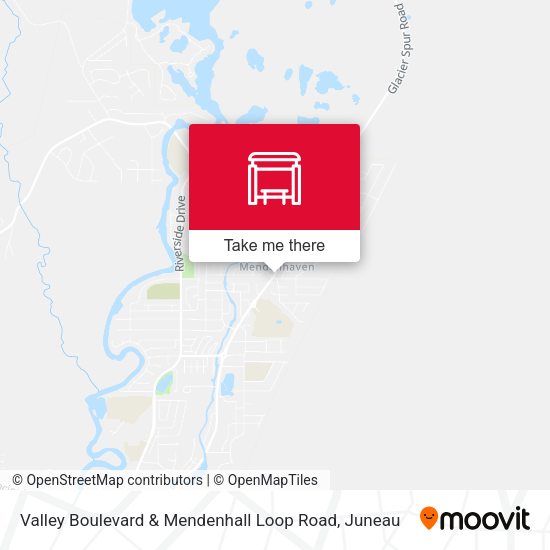 Valley Boulevard & Mendenhall Loop Road map