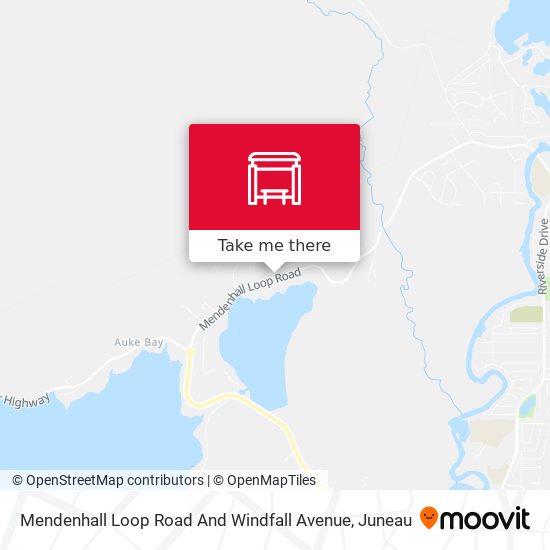 Mendenhall Loop Road And Windfall Avenue map