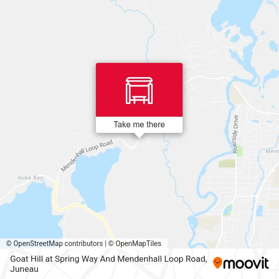 Goat Hill at Spring Way And Mendenhall Loop Road map