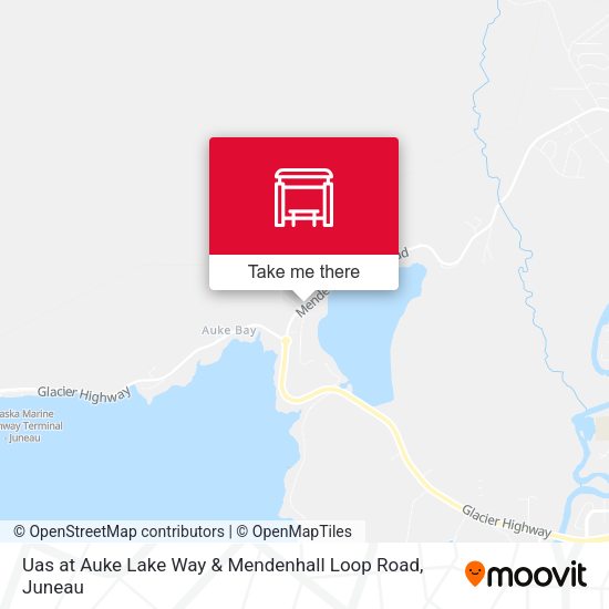 Uas at Auke Lake Way & Mendenhall Loop Road map
