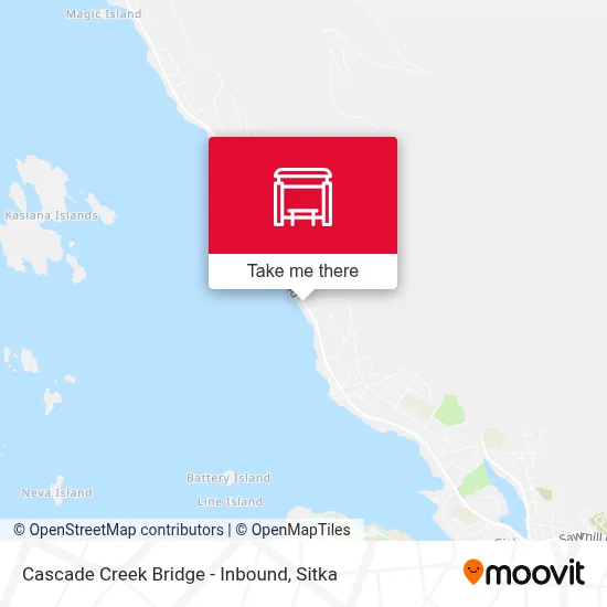 Cascade Creek Bridge - Inbound map