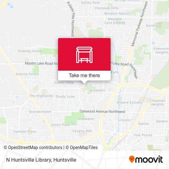 N Huntsville Library map