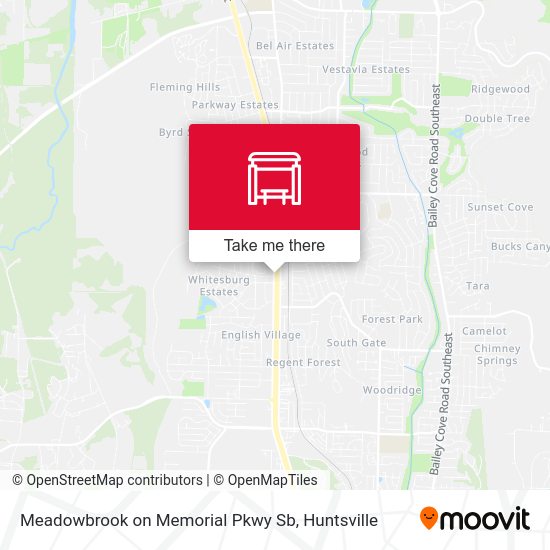 Meadowbrook on Memorial Pkwy Sb map