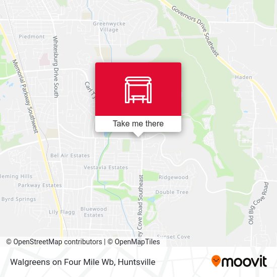 Walgreens on Four Mile Wb map