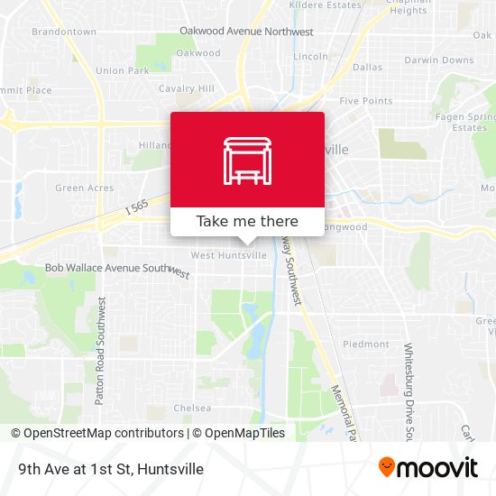 9th Ave at 1st St map