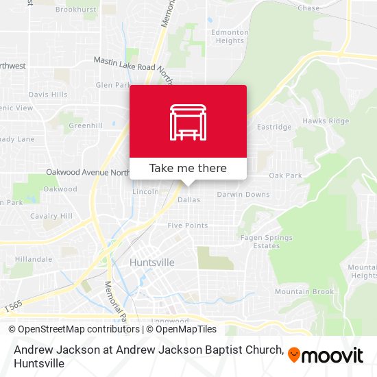 Mapa de Andrew Jackson at Andrew Jackson Baptist Church