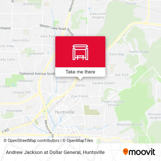 Andrew Jackson at Dollar General map