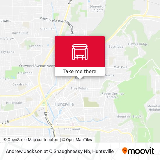 Andrew Jackson at O'Shaughnessy Nb map