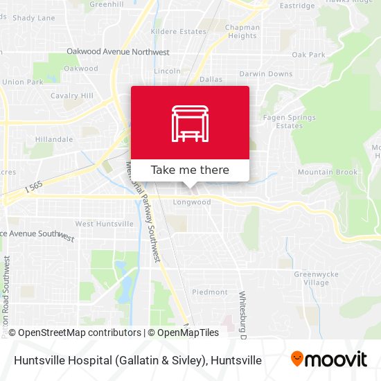 Huntsville Hospital (Gallatin & Sivley) map