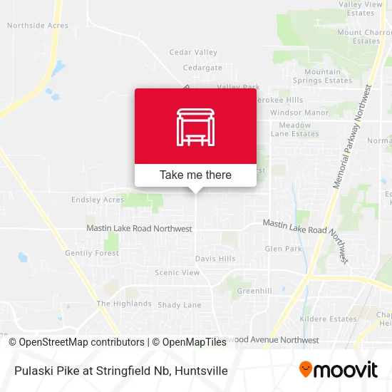 Pulaski Pike at Stringfield Nb map