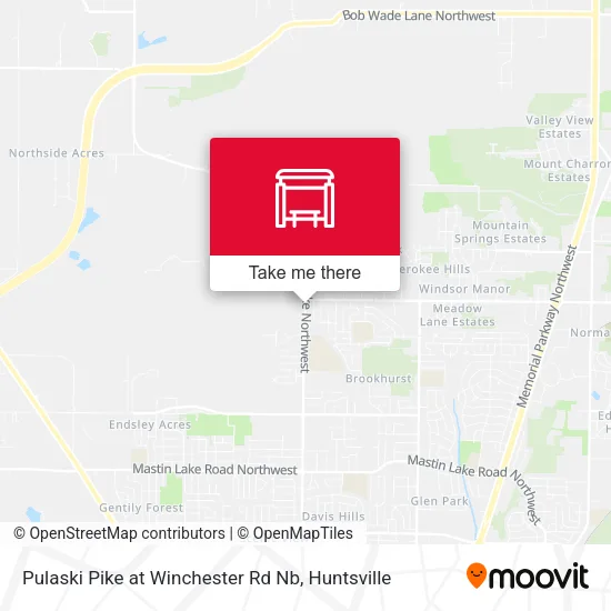 Mapa de Pulaski Pike at Winchester Rd Nb
