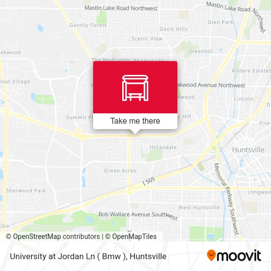 Mapa de University at Jordan Ln ( Bmw )