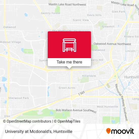 Mapa de University at Mcdonald's