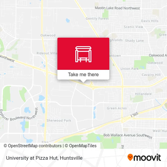 Mapa de University at Pizza Hut