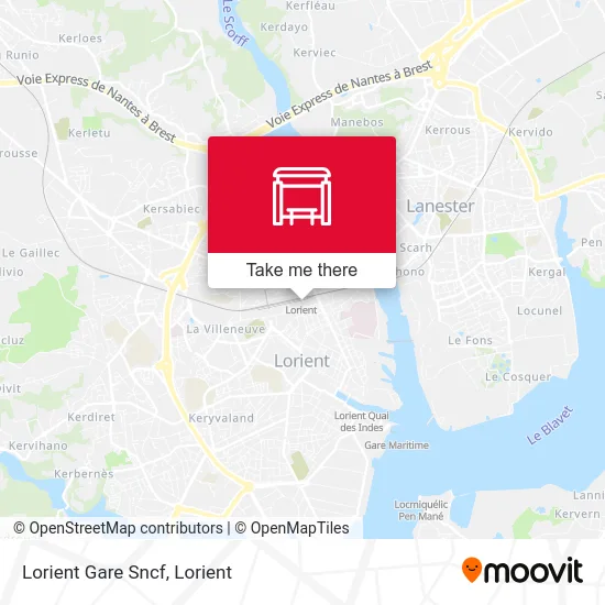 Lorient Gare Sncf map