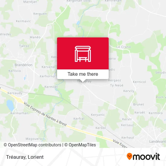 Tréauray map