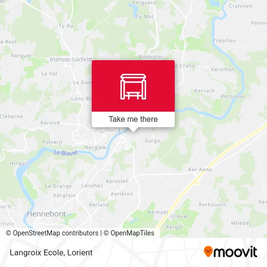 Langroix Ecole map