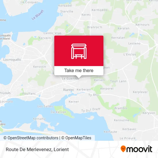 Route De Merlevenez map