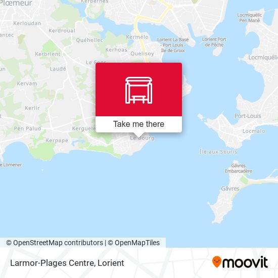 Larmor-Plages Centre map