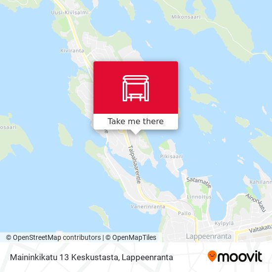 Maininkikatu 13 Keskustasta map