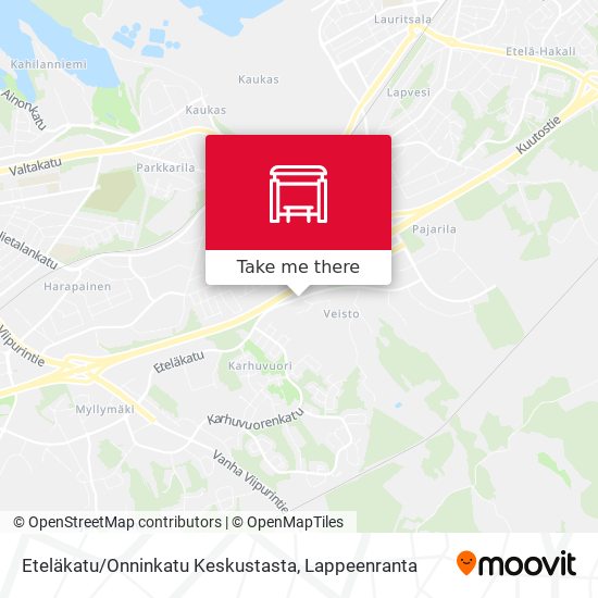 Eteläkatu / Onninkatu Keskustasta map