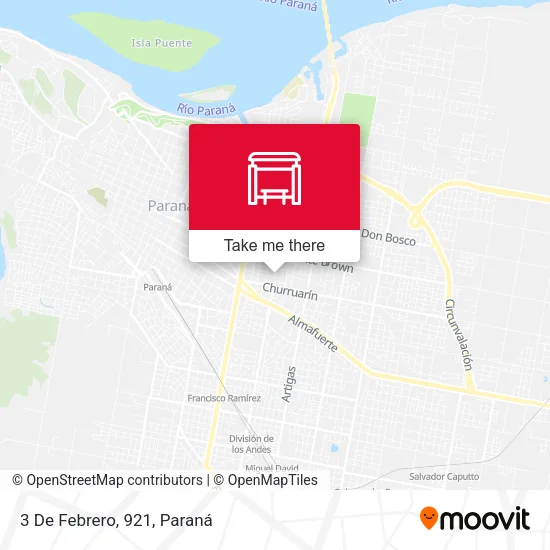 Mapa de 3 De Febrero, 921