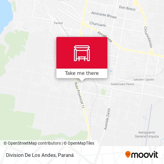 Mapa de Division De Los Andes