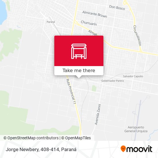 Jorge Newbery, 408-414 map