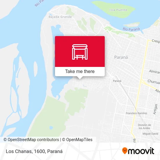 Los Chanas, 1600 map