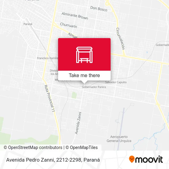 Mapa de Avenida Pedro Zanni, 2212-2298