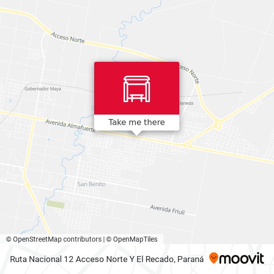 Ruta Nacional 12 Acceso Norte Y El Recado map