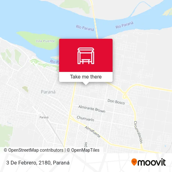 Mapa de 3 De Febrero, 2180
