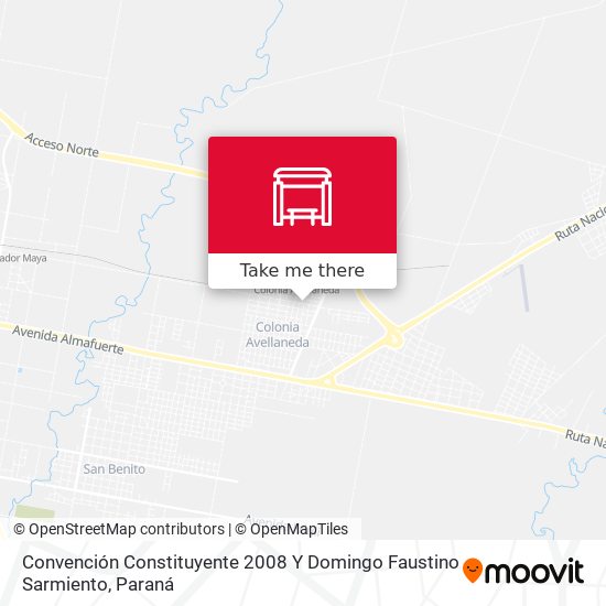 Convención Constituyente 2008 Y Domingo Faustino Sarmiento map