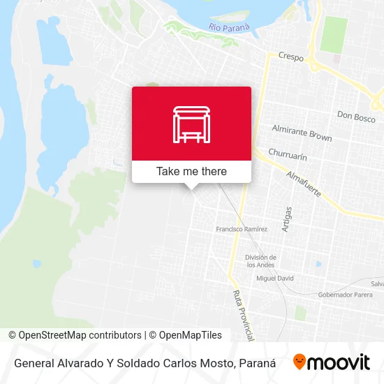 Mapa de General Alvarado Y Soldado Carlos Mosto