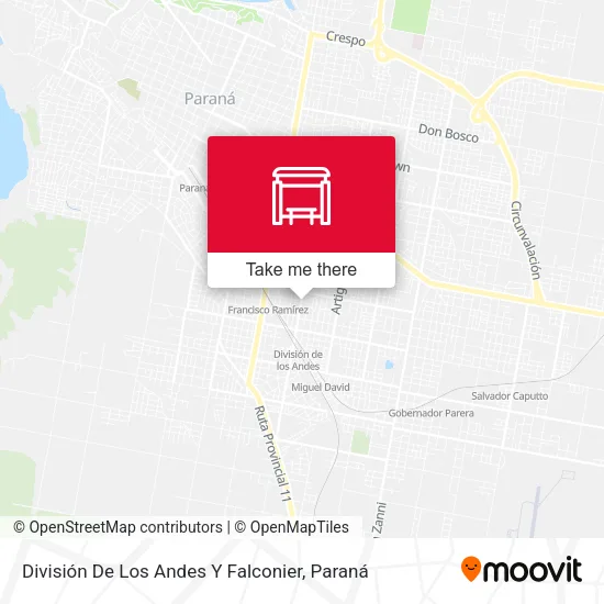 Mapa de División De Los Andes Y Falconier