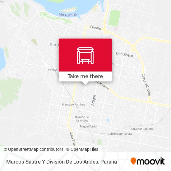 Marcos Sastre Y División De Los Andes map