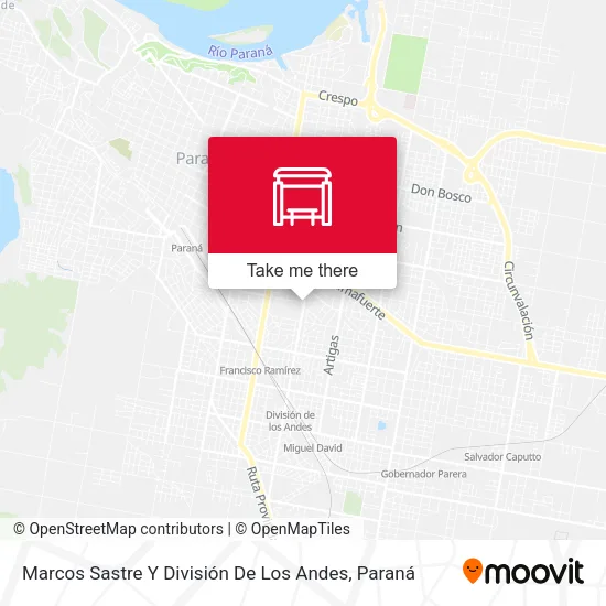 Mapa de Marcos Sastre Y División De Los Andes