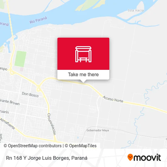 Mapa de Rn 168 Y Jorge Luis Borges