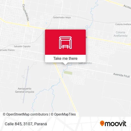 Mapa de Calle 845, 3107